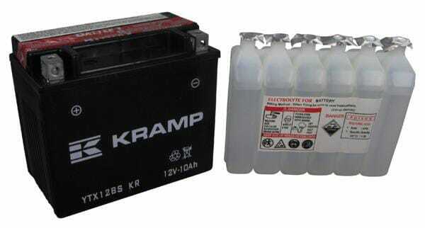 Pièces agricoles - Eclairage - Batterie 12V 10Ah 185A avec pack d'acide Kramp