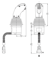 Pièces agricoles - Hydraulique - Manette pour kit SDM/DLM