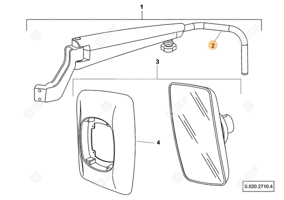 Pièces agricoles - Cabine et structure - BRAS DROIT