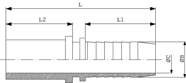 Pièces agricoles - Hydraulique - Raccord à sertir DN16-Ø18 mm inox