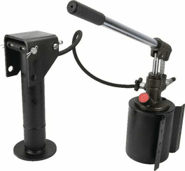 Pièces agricoles - Hydraulique - Pied béquille avec pompe manuelle 3,3 t