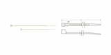 Colliers nylon BIHR 3,6x203mm blanc 100 pièces