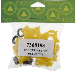Pièces agricoles - Pièce Pulvérisateur - Jeu de buses à engrais (8 pièces) R5X 02 jaune