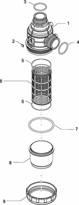 Pièces agricoles - Pièce Pulvérisateur - Filtre d'aspirat. 100-160l T6