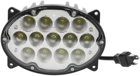 Pièces agricoles - Eclairage - Phare de travail LED, 65 W, 5200 lm, ovale, 10/30 V, 161x110*90 mm, faisceau large, 13 LED, H4, faisceau haut/bas, Kramp