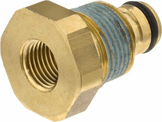 Pièces agricoles - Hydraulique - Adaptateur K-Lock filetage mâle TR20 x filetage femelle 1/4“, laiton