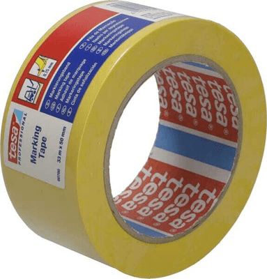 Chimie - Chimie divers - Ruban de signalisation de danger, marquage au sol, jaune, 33m x 50mm Tesa®
