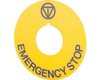Plaque jaune « Emergency » D60
