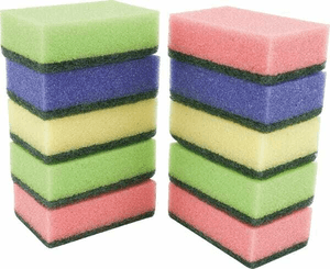 Pièces agricoles - Cloture,Jardin & Sylviculture - Éponge à récurer 9x6x3cm 10pc