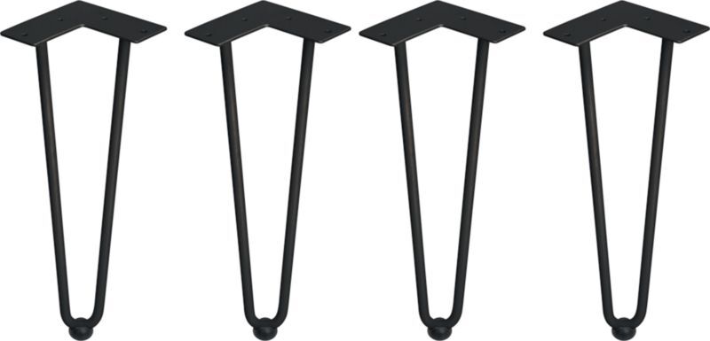 Boulonnerie, quincaillerie - Meubles, rangements - 2040312 PIED(4)HAIRPIN400BL