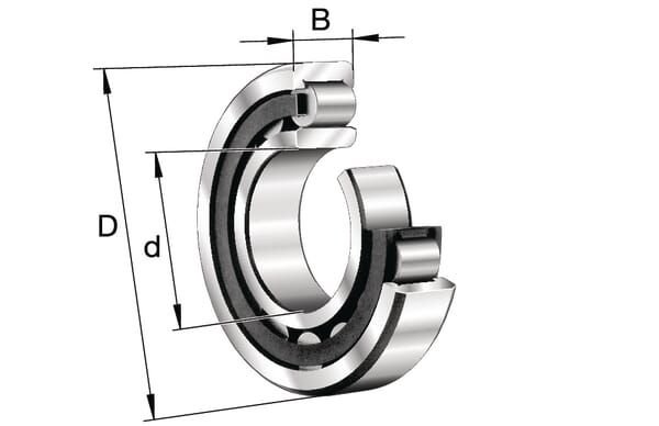 Pièces agricoles - Roulements - Roulement à rouleaux cylindriques 60x130x31mm INA/FAG