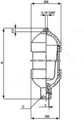 Pièces agricoles - Hydraulique - Accumulateur 0,1L 210 bars