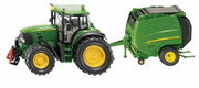 John Deere et presse balles rondes