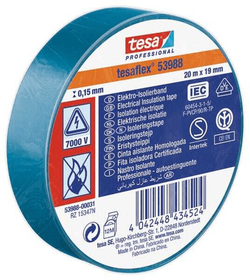 Chimie - Chimie divers - Ruban isolant, bleu, 20m x 19mm TesaFLEX®