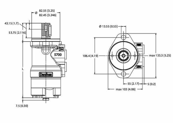 Pièces agricoles - Hydraulique - Moteur orb., arbre Ø 25 A2 arr