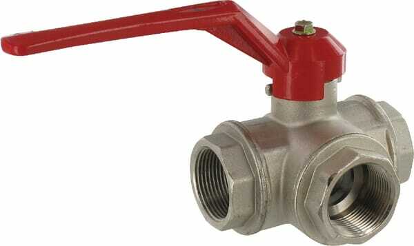 Pièces agricoles - Hydraulique - Vanne bois.sph.3v. T 1 1/4" f/f