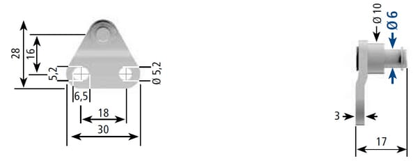Pièces agricoles - Pièce divers - Support pour ressorts à gaz et amortisseurs