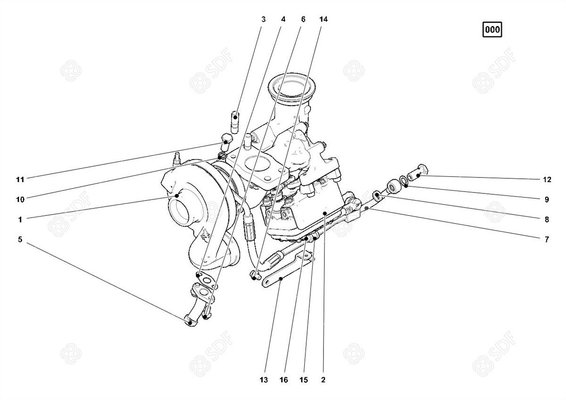 Pièces agricoles - Pieces moteur - turbo compressore Deutz-Fahr origine