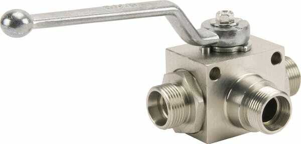 Pièces agricoles - Hydraulique - Vanne à bille 3/2-L - M22x1/5