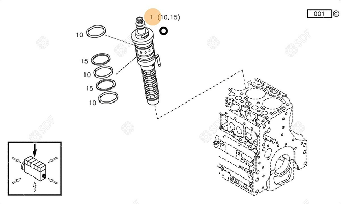 Pièces agricoles - Pieces moteur - POMPE INJECTION Deutz-Fahr origine