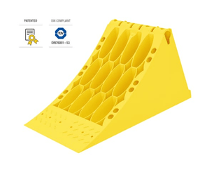 Pièces agricoles - Pièce divers - Cale de roue Crowny® 53, jaune, homologuée, thermoplastique