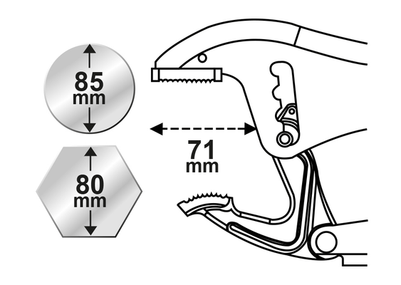 Outils - Outils divers - Pince étau à becs longs