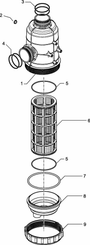 Pièces agricoles - Pièce Pulvérisateur - Filtre d'aspirat. 400-800l T9