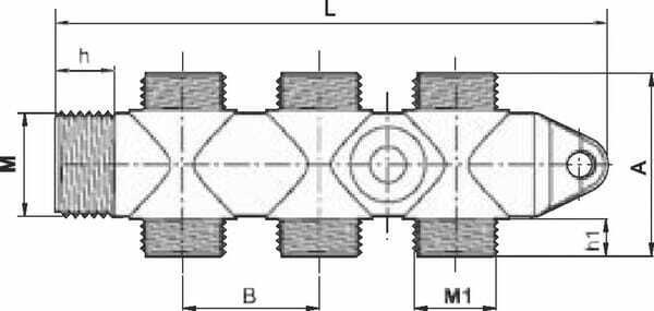 Pièces agricoles - Pièce Pulvérisateur - Raccord mâle 1" 3-voies 3/4"