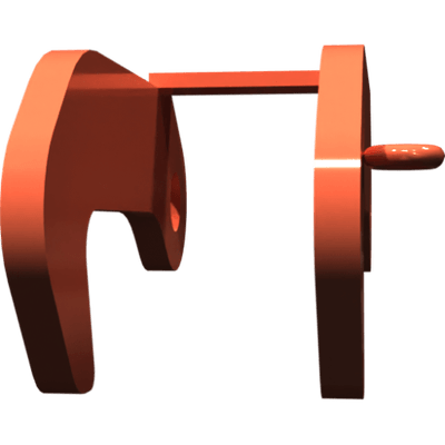 Pièces agricoles - Pièce divers - crochet HL25 cat2 soudé -peint-