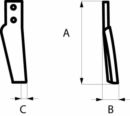Pièces agricoles - Travail du sol - Lame Maschio NC-PS-Z V.T.