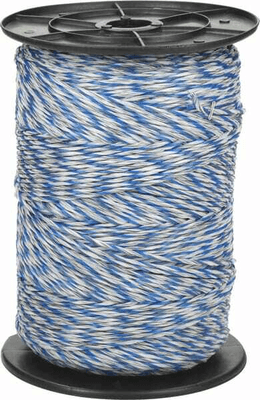 Pièces agricoles - Cloture,Jardin & Sylviculture - Fil HighCond bleu/blanc 3mm 400m