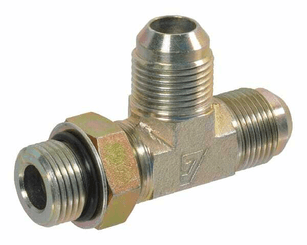 Pièces agricoles - Hydraulique - Raccord T renverse orientable JIC/BSP 7/8 - 1/2