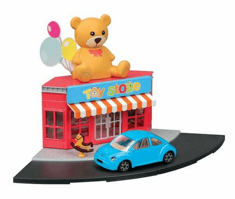 Loisirs - Jouets - Magasin de jouets en ville avec 1 voiture 1:43