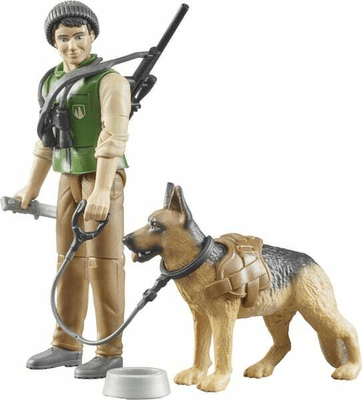 Loisirs - Jouets - Forestier avec chien et équipements