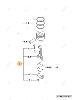 Pièces agricoles - Pieces moteur - BIELLE MOTEUR