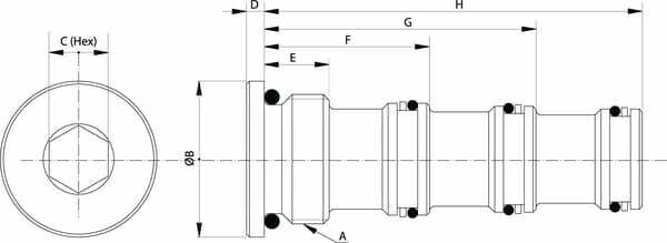 Pièces agricoles - Hydraulique - Bouchon de cavité NCS06/3