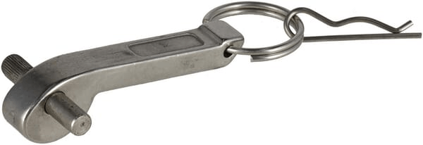 Pièces agricoles - Hydraulique - Poignée pour raccord Camlock 1-1/4" - 2-1/2" avec anneau et goupille