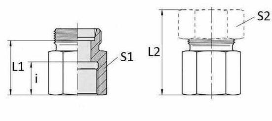 Pièces agricoles - Hydraulique - Union femelle 17-1/2BSP