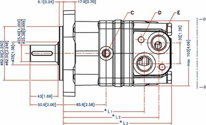 Pièces agricoles - Hydraulique - Moteur Orbit Cardan Ø 1", Sta