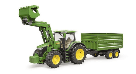 Loisirs - Jouets - John Deere 7R 350 avec chargeur frontal et remorque