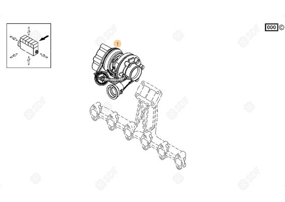 Pièces agricoles - Pieces moteur - TURBO COMPRESSEUR Deutz-Fahr origine