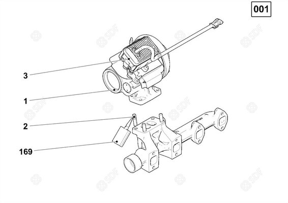 Pièces agricoles - Pieces moteur - TURBO COMPRESSORE Deutz-Fahr origine