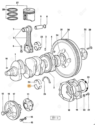 Pièces agricoles - Pieces moteur - DEMI-COUSS.DE PALIER Deutz-Fahr origine