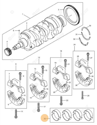 Pièces agricoles - Pieces moteur - bronzina di banco Deutz-Fahr origine