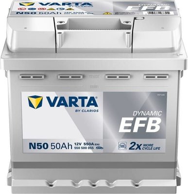 Pièces agricoles - Eclairage - Battery 12V 50Ah 550A N50 VARTA Dynamic EFB
