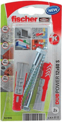 Pièces agricoles - Fasteners - Chevilles tous matériaux DuoPower 12x60 avec vis / Blister de 2