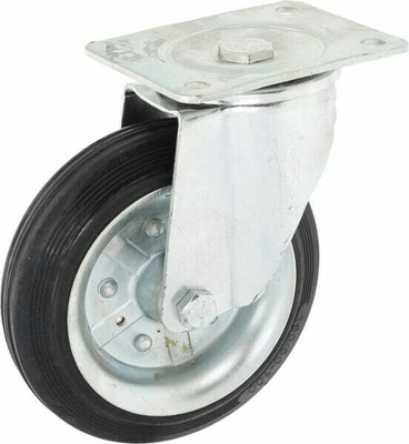 Pièces agricoles - Outils atelier - Roue pivotante, roue en polyuréthane : Ø135x50mm, Fixation de plaque: 180x110mm Load: 220kg, Ro-Carr