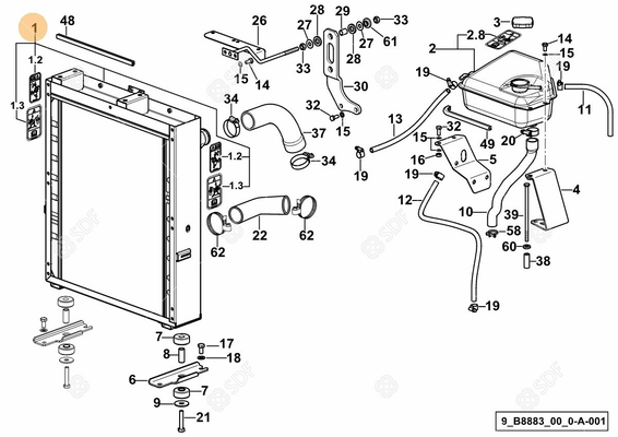 Pièces agricoles - Radiateurs - RADIATEUR D'EAU