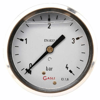 Pièces agricoles - Hydraulique - Manomètre Ø63 0-4bar ¼" ar.