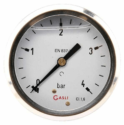 Pièces agricoles - Hydraulique - Manomètre Ø63 0-4bar ¼" ar.
